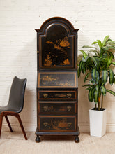 Load image into Gallery viewer, Chinoiserie Antique Bureau Secretary, Bar Cabinet
