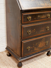 Load image into Gallery viewer, Chinoiserie Antique Bureau Secretary, Bar Cabinet
