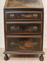 Load image into Gallery viewer, Chinoiserie Antique Bureau Secretary, Bar Cabinet
