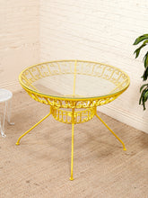 Load image into Gallery viewer, Arthur Umanoff Yellow Vintage Outdoor Table
