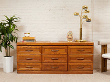 Load image into Gallery viewer, Oak 9 Drawer Dresser

