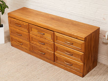 Load image into Gallery viewer, Oak 9 Drawer Dresser
