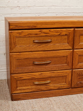 Load image into Gallery viewer, Oak 9 Drawer Dresser
