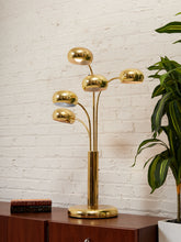 Load image into Gallery viewer, Mid Century Modern Brass Tiered Eyeball Lamp
