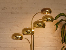Load image into Gallery viewer, Mid Century Modern Brass Tiered Eyeball Lamp

