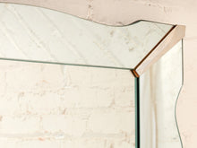 Load image into Gallery viewer, Large Art Deco Scalloped Etched Wall Mirror
