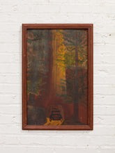 Load image into Gallery viewer, Forest Road Framed Woodland Landscape Artwork with Vintage Car
