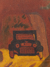 Load image into Gallery viewer, Forest Road Framed Woodland Landscape Artwork with Vintage Car
