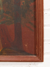 Load image into Gallery viewer, Forest Road Framed Woodland Landscape Artwork with Vintage Car

