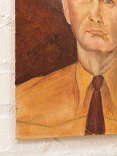 Load image into Gallery viewer, Cowboy Portrait Vintage Western Painting with Hat Tie and Rustic Background

