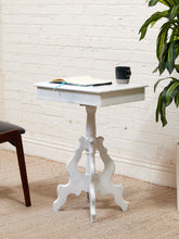 Load image into Gallery viewer, White Antique Pedestal Desk
