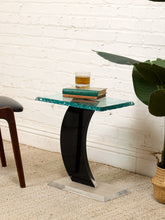 Load image into Gallery viewer, Post Modern Italian Glass and Chrome Table
