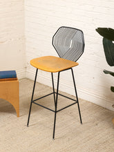 Load image into Gallery viewer, Single Stool geometric design, Bent Plywood Stool
