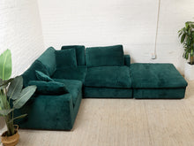 Load image into Gallery viewer, Hunter Green Sectional
