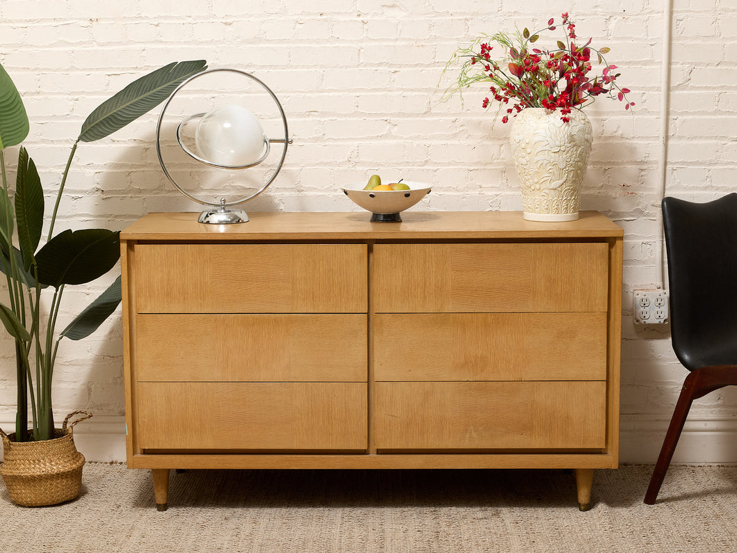 Blonde 6 Drawer Mid Century Dresser – Sunbeam Vintage