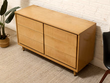 Load image into Gallery viewer, Blonde 6 Drawer Mid Century Dresser
