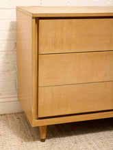Load image into Gallery viewer, Blonde 6 Drawer Mid Century Dresser
