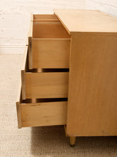 Load image into Gallery viewer, Blonde 6 Drawer Mid Century Dresser

