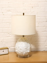Load image into Gallery viewer, Pineapple White Ceramic Table Lamp with Drum Shade

