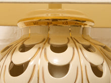 Load image into Gallery viewer, Scallop Glow White Ceramic Table Lamp with Tapered Shade
