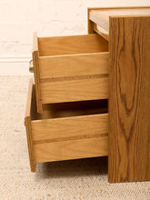 Load image into Gallery viewer, Boho Vintage Oak Nightstand
