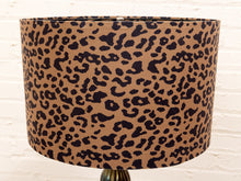 Load image into Gallery viewer, Green Vintage Lamp with Leopard Shade
