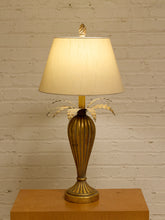 Load image into Gallery viewer, Brass Pineapple Table Lamp with Cream Shade
