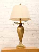 Load image into Gallery viewer, Brass Pineapple Table Lamp with Cream Shade
