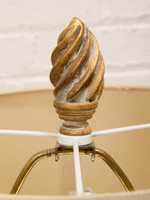 Load image into Gallery viewer, Brass Pineapple Table Lamp with Cream Shade
