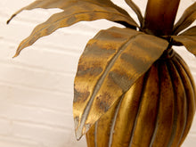 Load image into Gallery viewer, Brass Pineapple Table Lamp with Cream Shade

