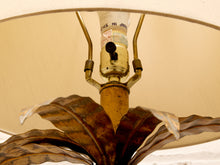 Load image into Gallery viewer, Brass Pineapple Table Lamp with Cream Shade
