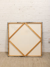 Load image into Gallery viewer, Oracle Grid Mixed Media Abstract Painting with Text and Geometric Forms by Julio De La Concha
