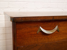 Load image into Gallery viewer, Mahogany Five Drawer Mid-Century High Boy Dresser
