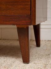Load image into Gallery viewer, Mahogany Five Drawer Mid-Century High Boy Dresser

