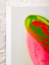 Load image into Gallery viewer, Neon Forms Contemporary Abstract Painting in Fluorescent Pink Orange and Lime Green by Julio De La Concha
