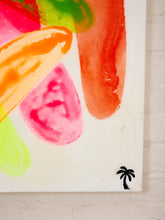 Load image into Gallery viewer, Neon Forms Contemporary Abstract Painting in Fluorescent Pink Orange and Lime Green by Julio De La Concha
