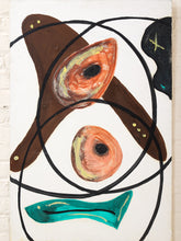 Load image into Gallery viewer, Orbit &amp; Form Contemporary Abstract Painting with Organic Shapes and Graphic Black Lines
