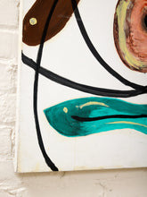Load image into Gallery viewer, Orbit &amp; Form Contemporary Abstract Painting with Organic Shapes and Graphic Black Lines
