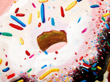 Load image into Gallery viewer, Sprinkled Donut Pop Art Painting
