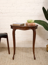 Load image into Gallery viewer, Petite Louis XV Style Side Table in Carved Walnut Table
