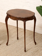 Load image into Gallery viewer, Petite Louis XV Style Side Table in Carved Walnut Table
