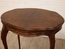 Load image into Gallery viewer, Petite Louis XV Style Side Table in Carved Walnut Table
