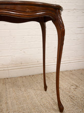 Load image into Gallery viewer, Petite Louis XV Style Side Table in Carved Walnut Table
