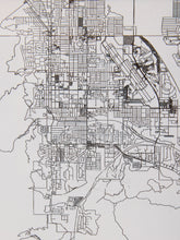 Load image into Gallery viewer, Palm Springs Street Map Framed Minimal City Map Print in Black and White
