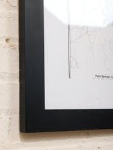 Load image into Gallery viewer, Palm Springs Street Map Framed Minimal City Map Print in Black and White
