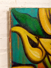 Load image into Gallery viewer, Golden Heliconia by Jaime Ochoa Bold Tropical Floral Painting in Yellow Green and Red

