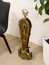 Load image into Gallery viewer, Antique 1930s Brass Folding Fan Fireplace Screen with Classical Figural Motif
