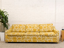 Load image into Gallery viewer, Yellow Floral Sofa as found
