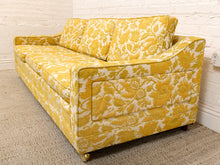 Load image into Gallery viewer, Yellow Floral Sofa as found
