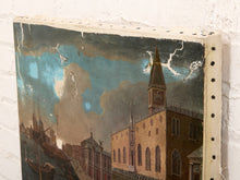 Load image into Gallery viewer, Grand Canal View Vintage Venetian Harbor Antique Painting with Gondolas and Historic Architecture
